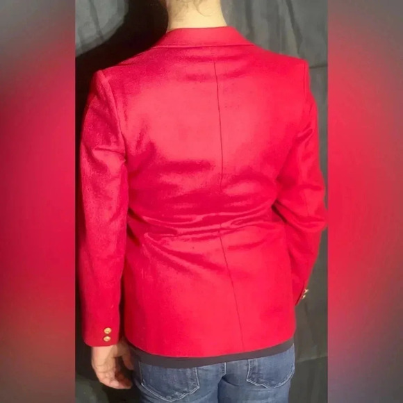 Vintage Wool Stephan Douglas Ltd. Red Double Button Up Career‎ tailored Blazer - Picture 7 of 9